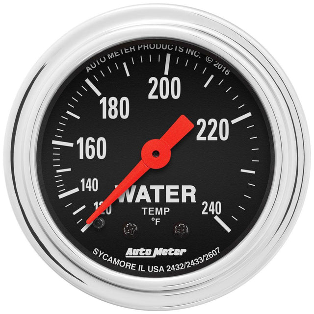 AutoMeter Traditional Chrome Series Water Temperature Gauge (AU2433) AU2433