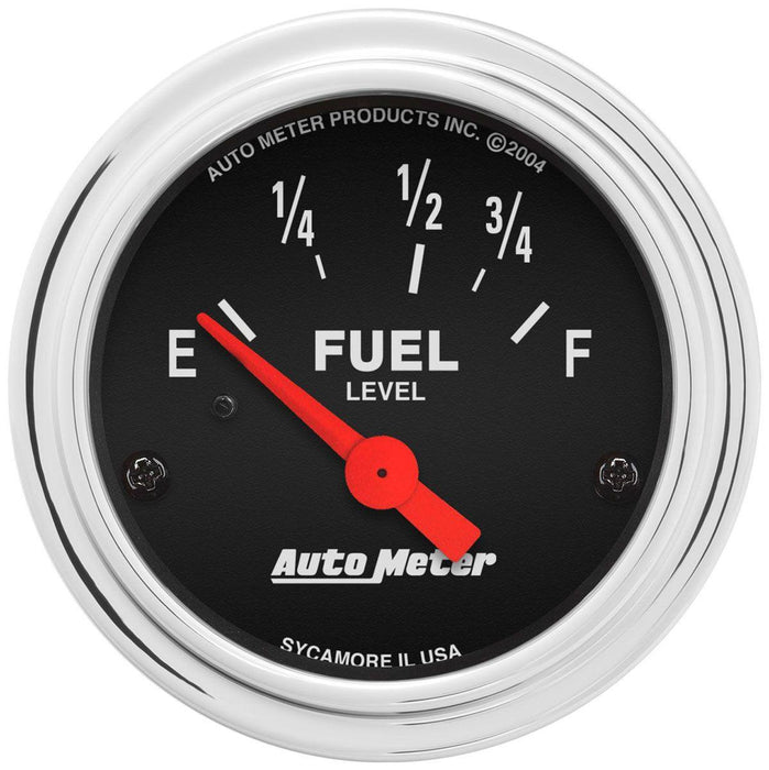 Autometer Traditional Chrome Series Fuel Level Gauge (AU2515)