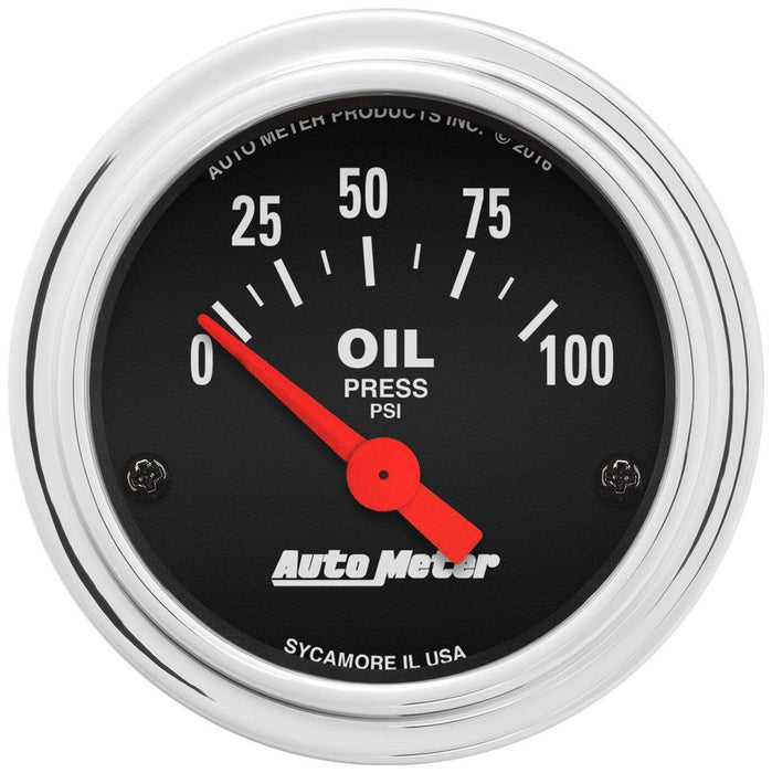 Autometer Traditional Chrome Series Oil Pressure Gauge (AU2522)