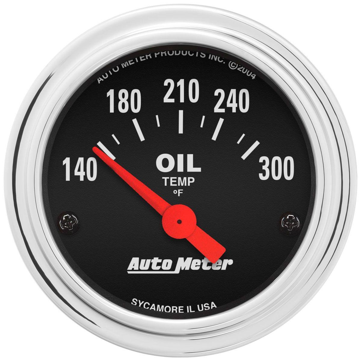 AutoMeter Traditional Chrome Series Oil Temperature Gauge (AU2543) AU2543