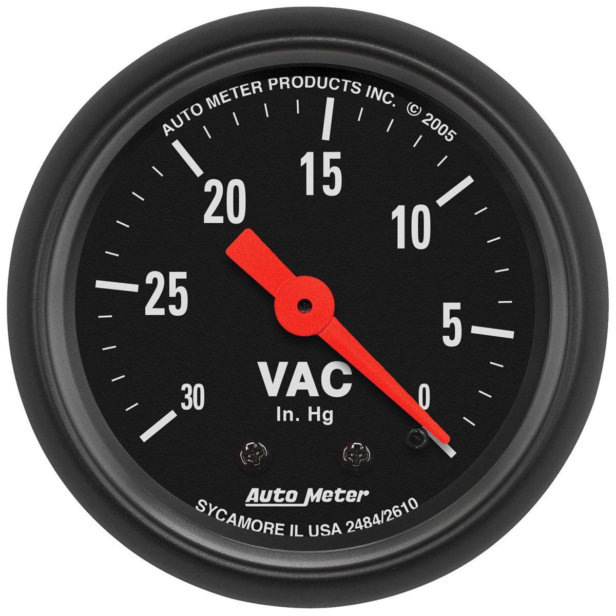 AutoMeter Z-Series Vacuum Gauge (AU2610) AU2610