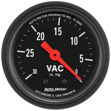 AutoMeter Z-Series Vacuum Gauge (AU2610) AU2610