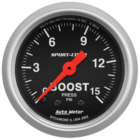 Autometer Sport Comp Series 2-1/16" Mechanical Boost Gauge (AU3302) AU3302
