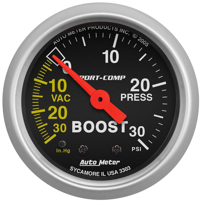 Autometer Sport-Comp Series Boost/Vacuum Gauge (AU3303)