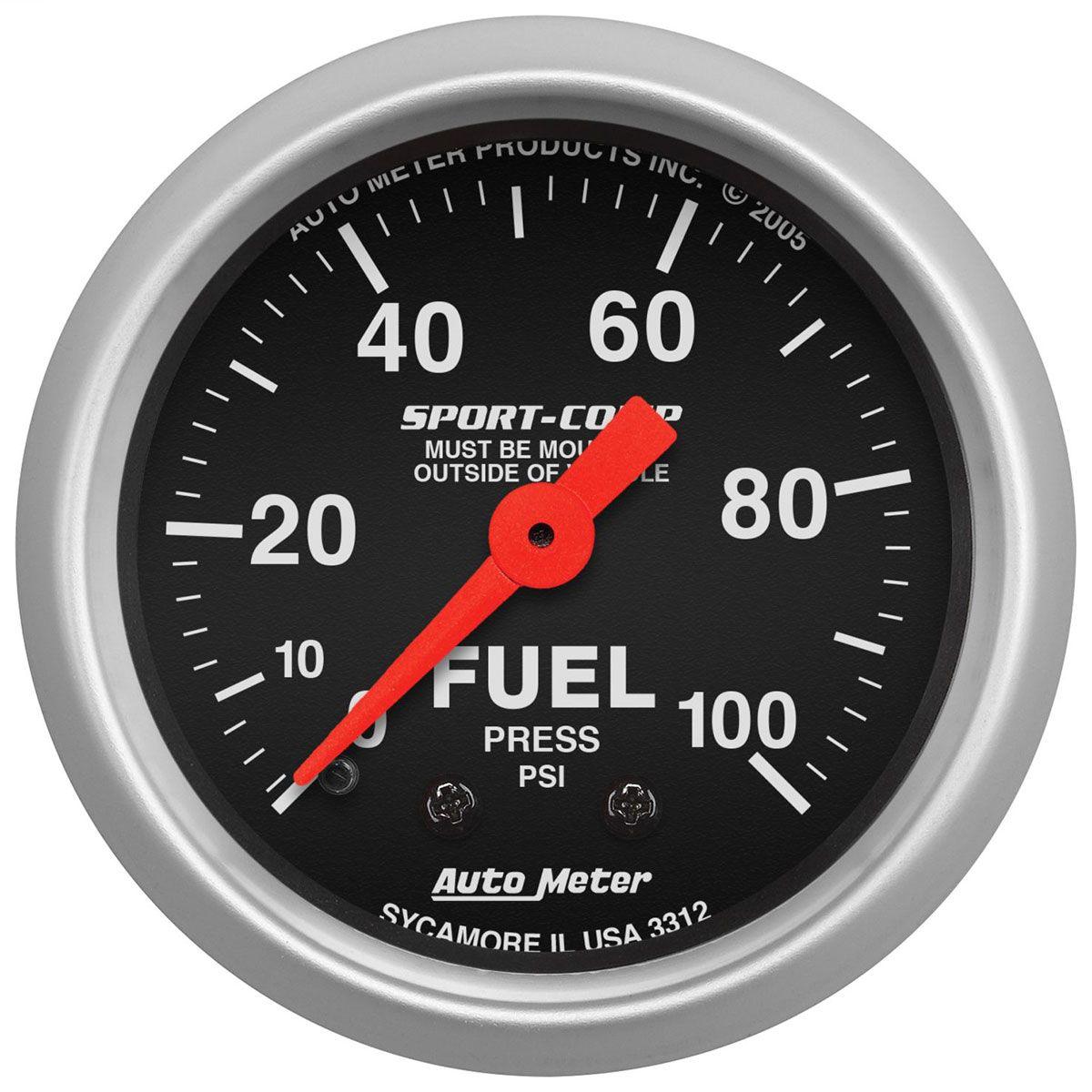 AutoMeter Sport-Comp Series Fuel Pressure Gauge (AU3312) AU3312