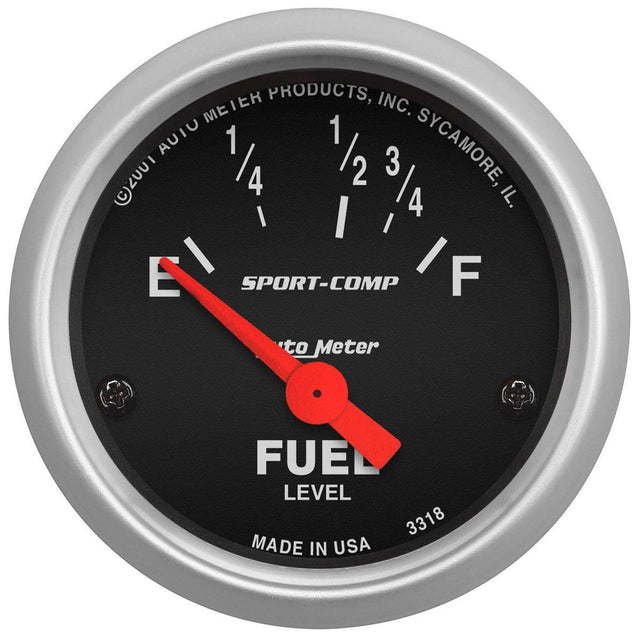 AutoMeter Sport-Comp Series Fuel Level Gauge (AU3318) AU3318
