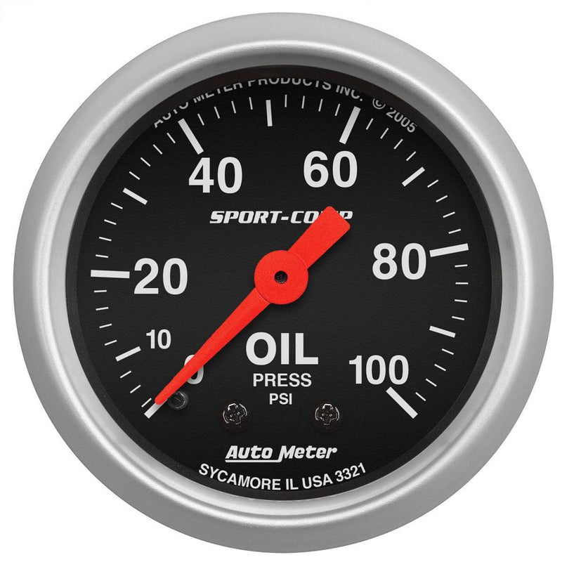 Autometer Sport-Comp Series Oil Pressure Gauge (AU3321) AU3321
