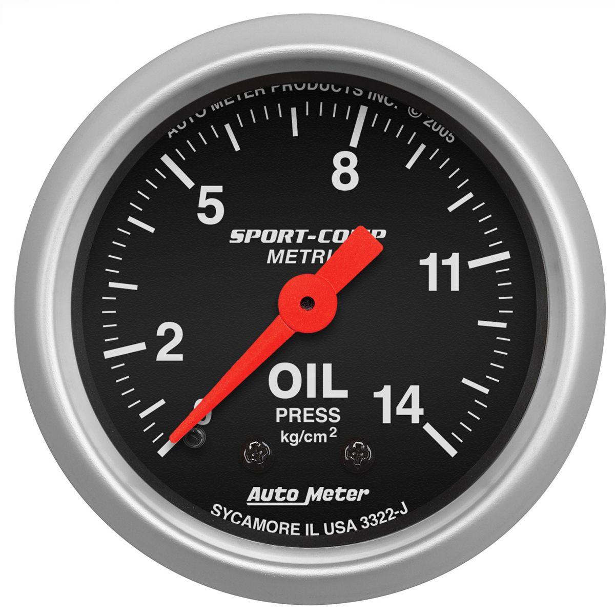 AutoMeter Sport-Comp Series Oil Pressure Gauge (AU3322-J) AU3322-J