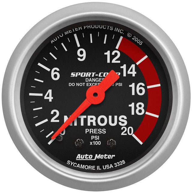 AutoMeter Sport-Comp Series Nitrous Pressure Gauge (AU3328) AU3328