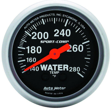 AutoMeter Sport-Comp Series Water Temperature Gauge (AU3331) AU3331