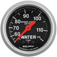 Autometer Sport-Comp Series Water Temperature Gauge (AU3332-M) AU3332-M