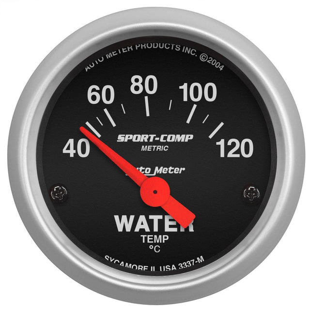 Autometer Sport-Comp Series Water Temperature Gauge (AU3337-M) AU3337-M