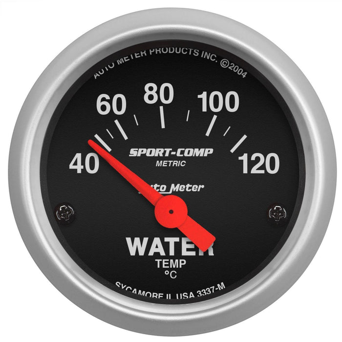 Autometer Sport-Comp Series Water Temperature Gauge (AU3337-M)