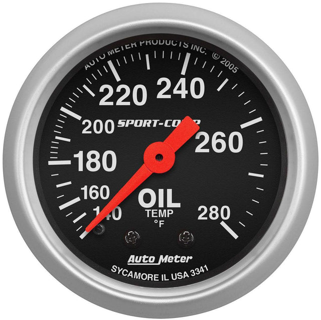 AutoMeter Sport-Comp Series Oil Temperature Gauge (AU3341) AU3341