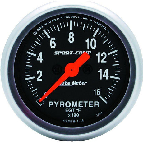 Autometer Sport-Comp Series Pyrometer Gauge (AU3344) AU3344