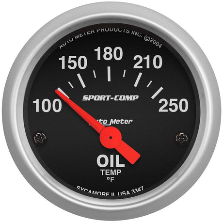 AutoMeter Sport-Comp Series Oil Temperature Gauge (AU3347) AU3347