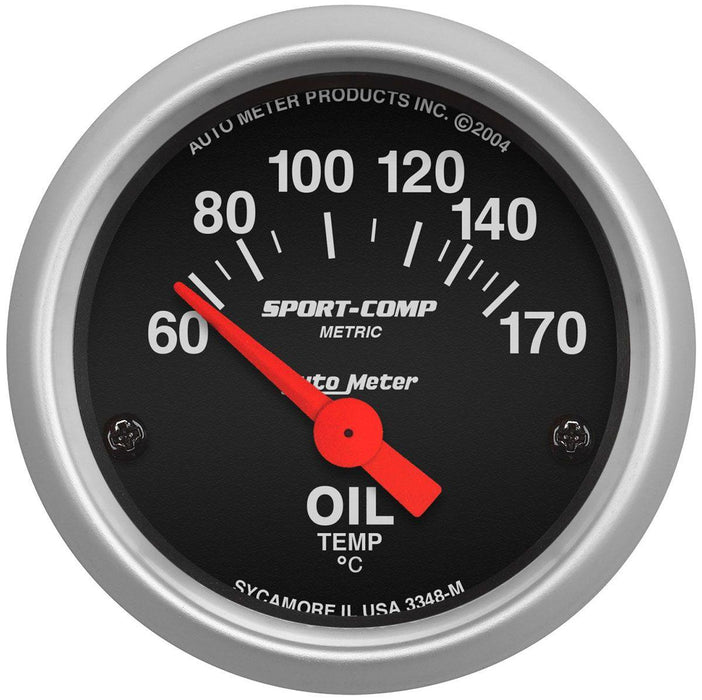 Autometer Sport-Comp Series Oil Temperature Gauge (AU3348-M)