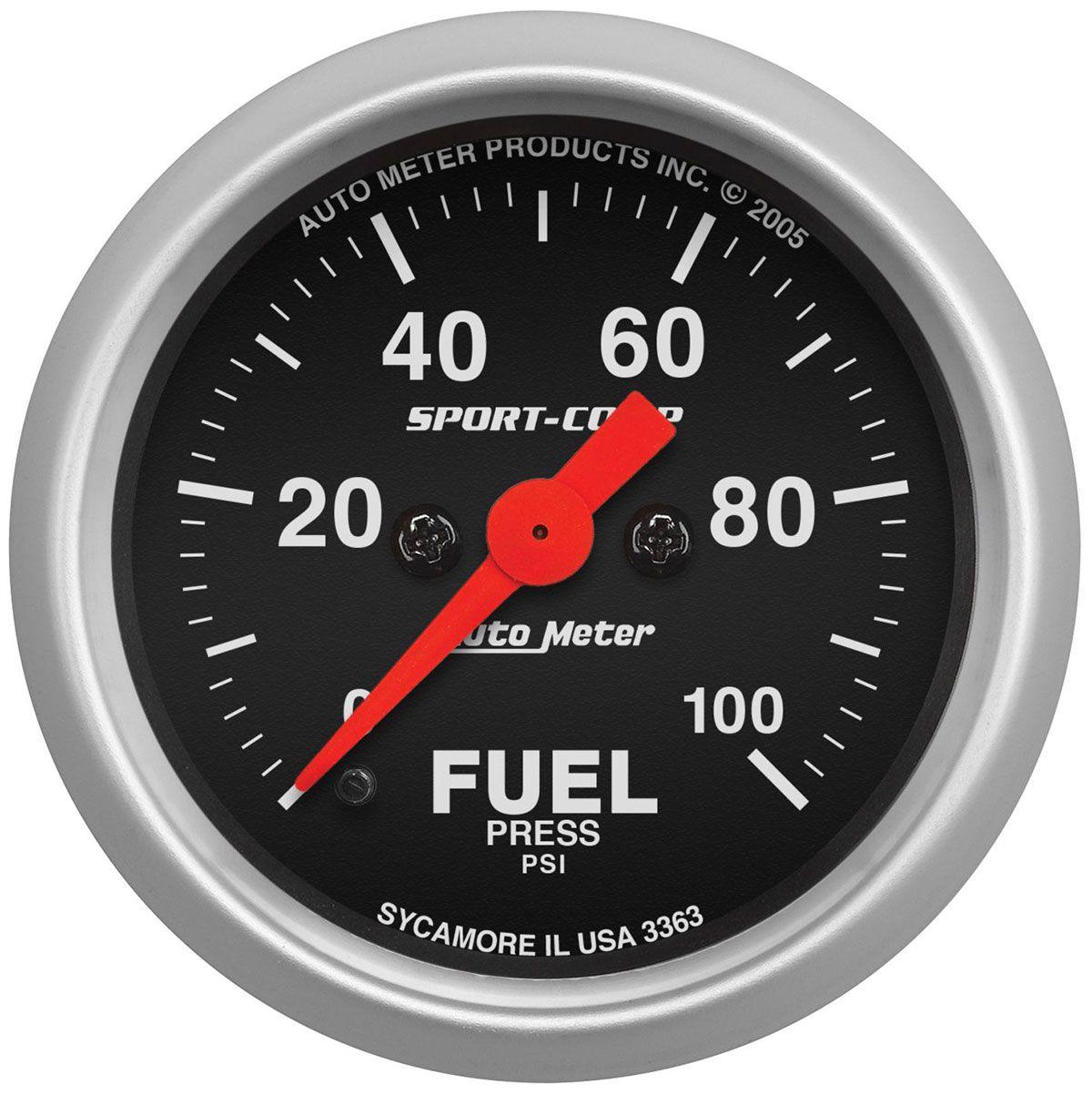 AutoMeter Sport-Comp Series Fuel Pressure Gauge (AU3363) AU3363
