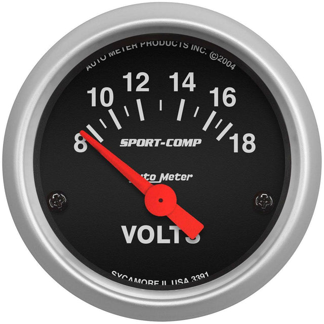 Autometer Sport-Comp Series Voltmeter Gauge (AU3391) AU3391