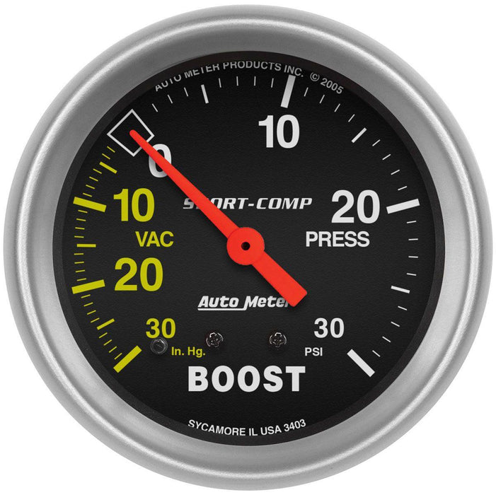 Autometer Sport-Comp Series Boost/Vacuum Gauge (AU3403)