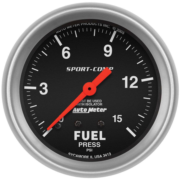 AutoMeter Sport-Comp Series Fuel Pressure Gauge (AU3413) AU3413