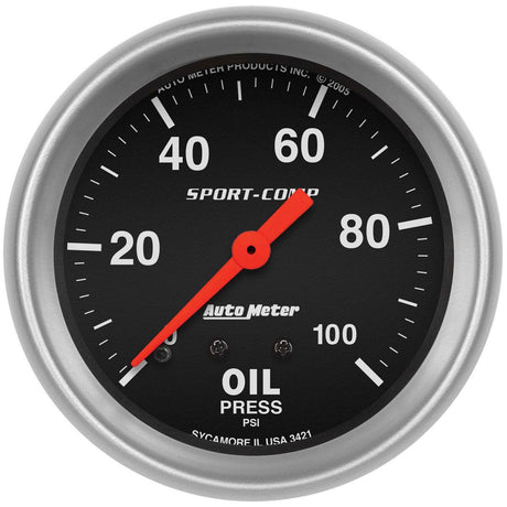 Autometer Sport-Comp Series Oil Pressure Gauge (AU3421) AU3421