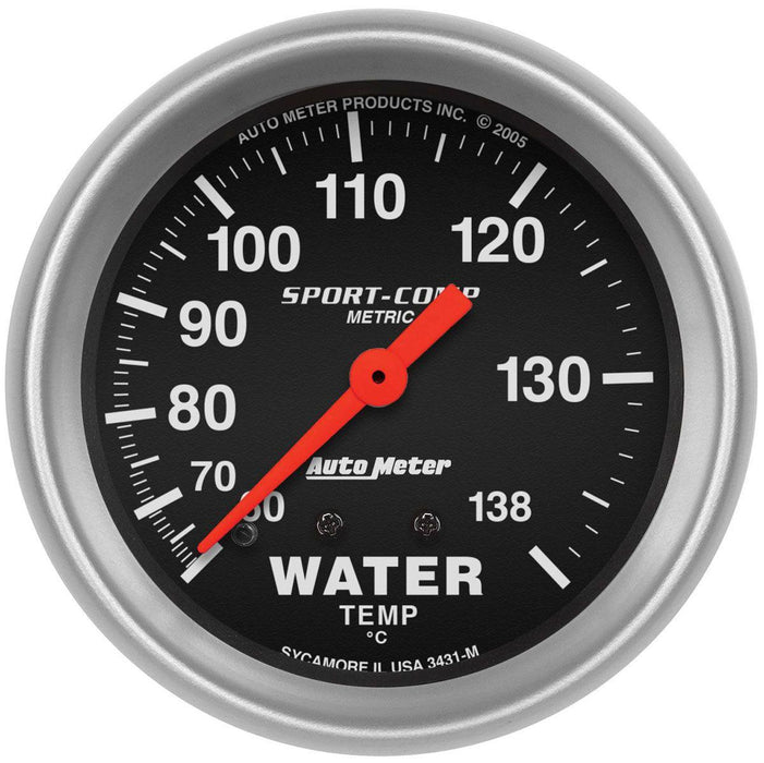 Autometer Sport-Comp Series Water Temperature Gauge (AU3431-M)