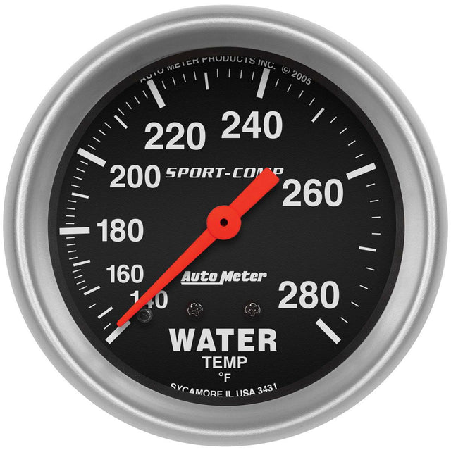 AutoMeter Sport-Comp Series Water Temperature Gauge (AU3431)