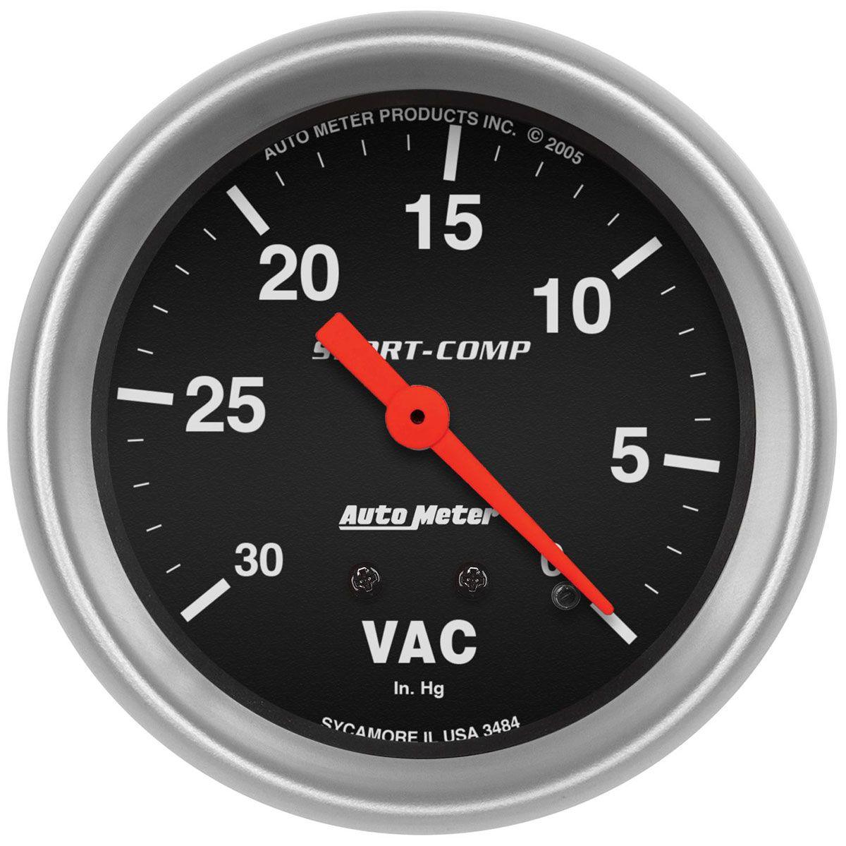 AutoMeter Sport-Comp Series Vacuum Gauge (AU3484) AU3484