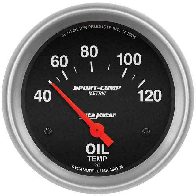 Autometer Sport-Comp Series Oil Temperature Gauge (AU3542-M) AU3542-M