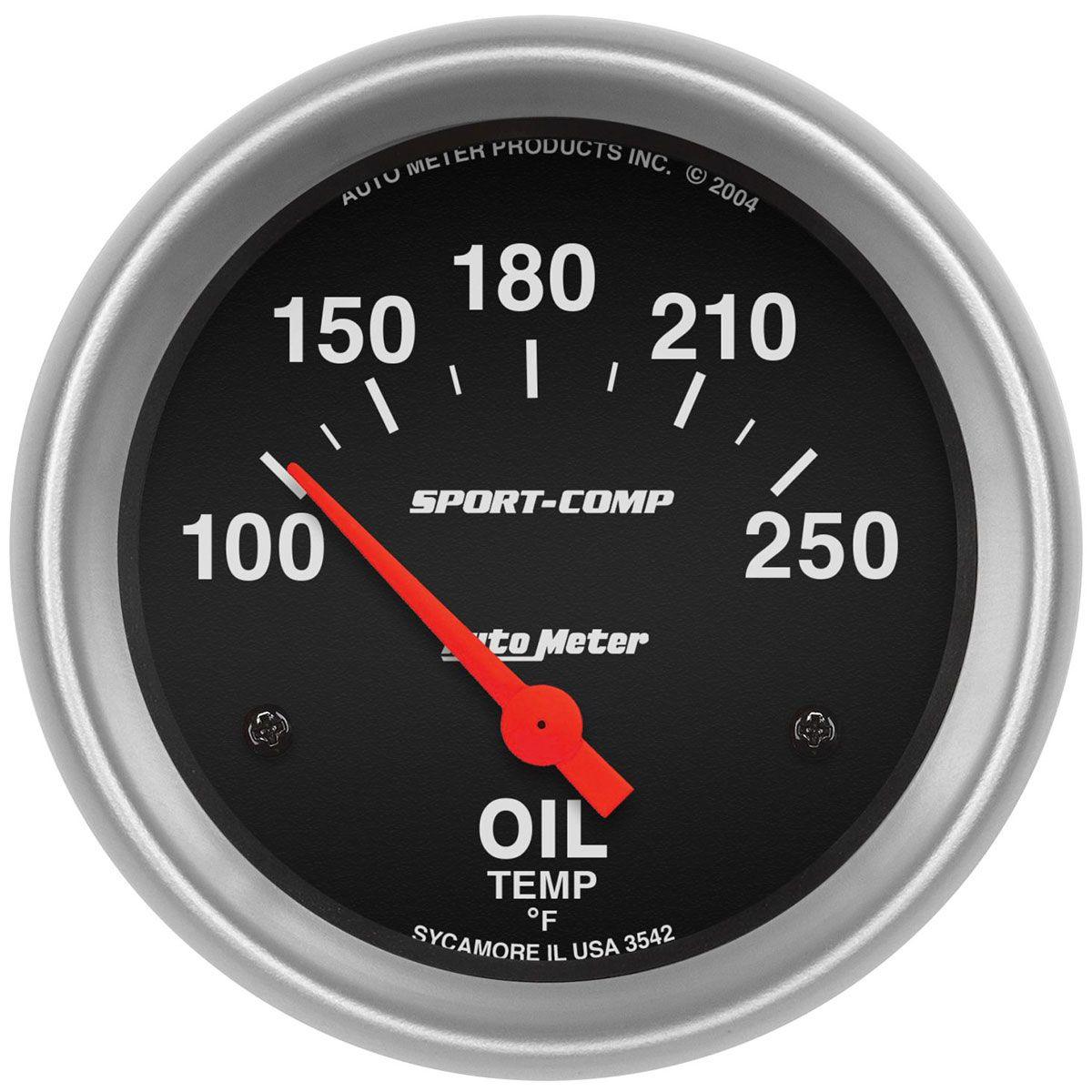 AutoMeter Sport-Comp Series Oil Temperature Gauge (AU3542) AU3542