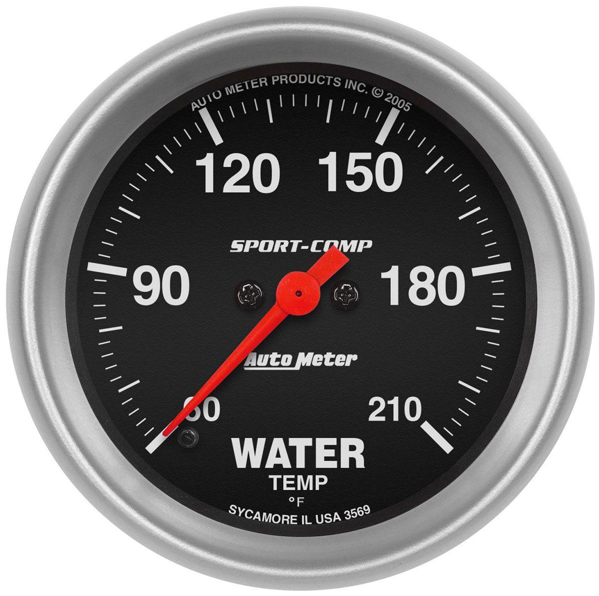 AutoMeter Sport-Comp Series Water Temperature Gauge (AU3569) AU3569