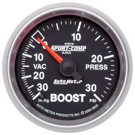 AutoMeter Sport-Comp II Boost/Vacuum Gauge (AU3603) AU3603