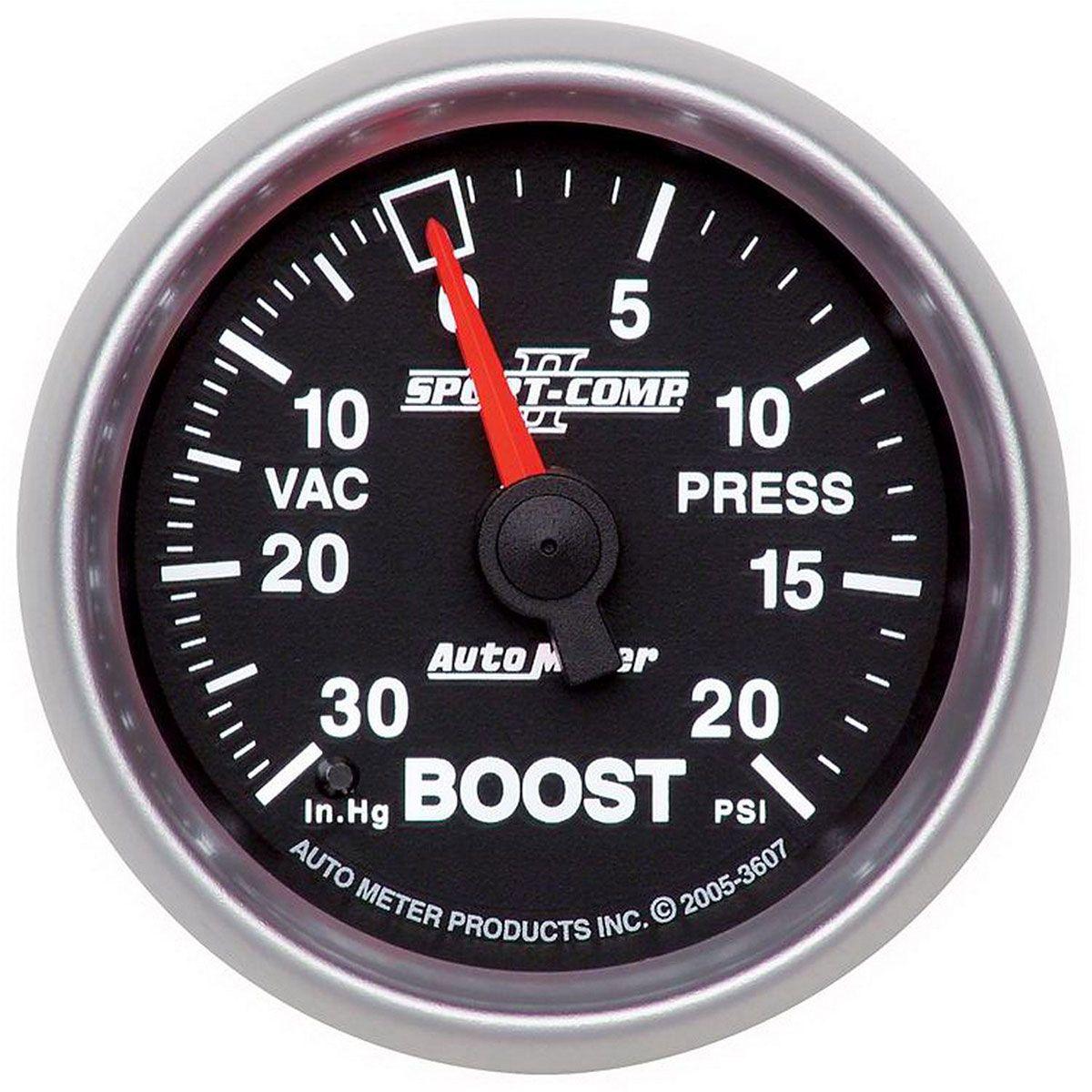 AutoMeter Sport-Comp II Boost/Vacuum Gauge (AU3607) AU3607