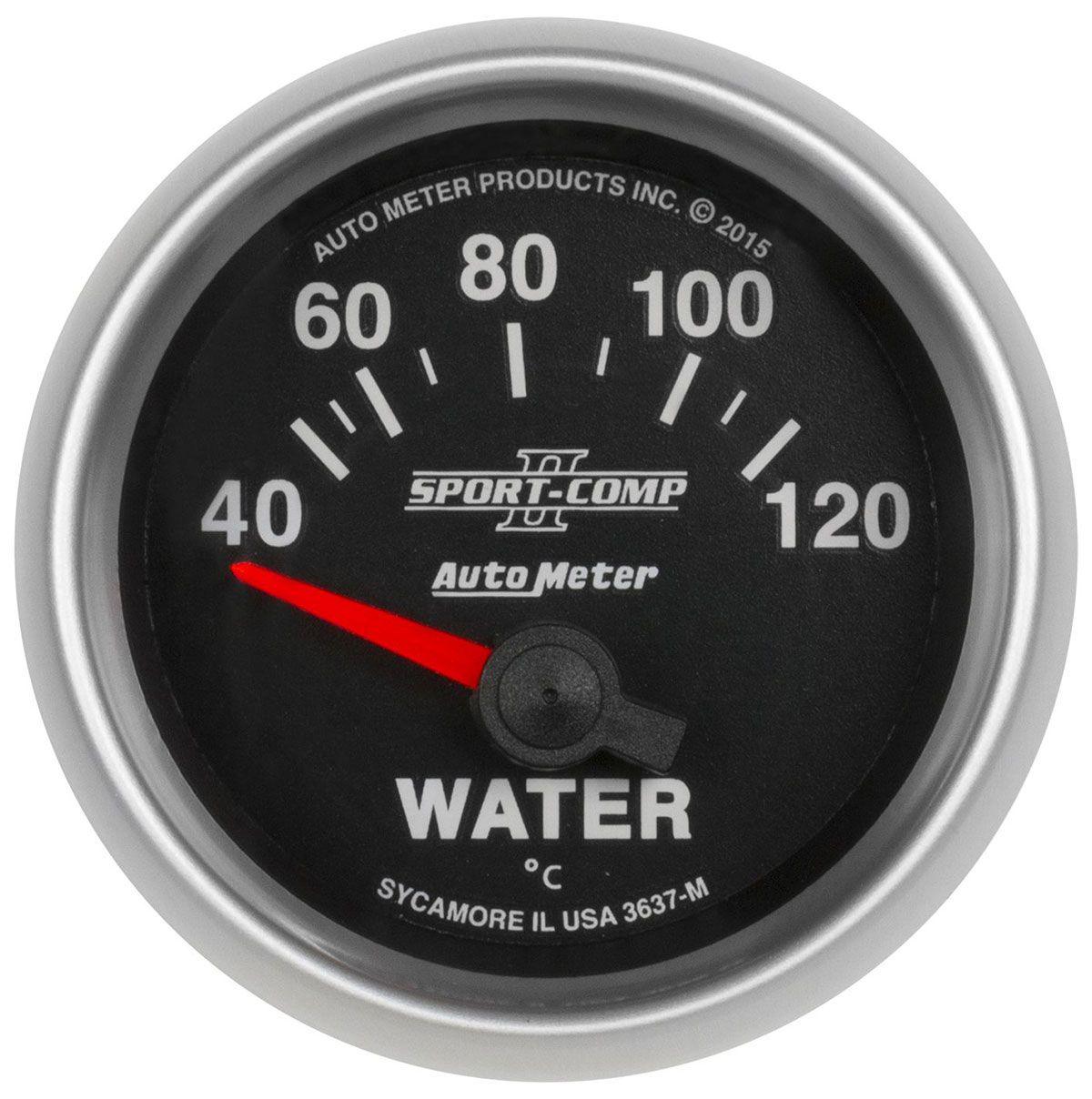 AutoMeter Sport-Comp Series Water Temperature Gauge (AU3637-M) AU3637-M