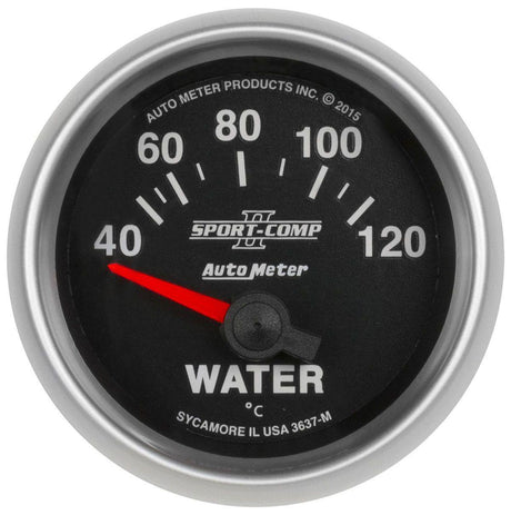 AutoMeter Sport-Comp Series Water Temperature Gauge (AU3637-M) AU3637-M