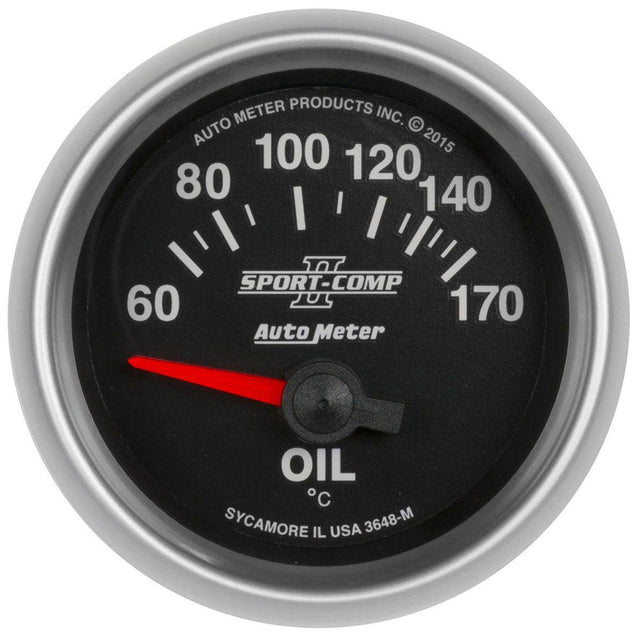 AutoMeter Sport-Comp II Series Oil Temperature Gauge (AU3648-M) AU3648-M