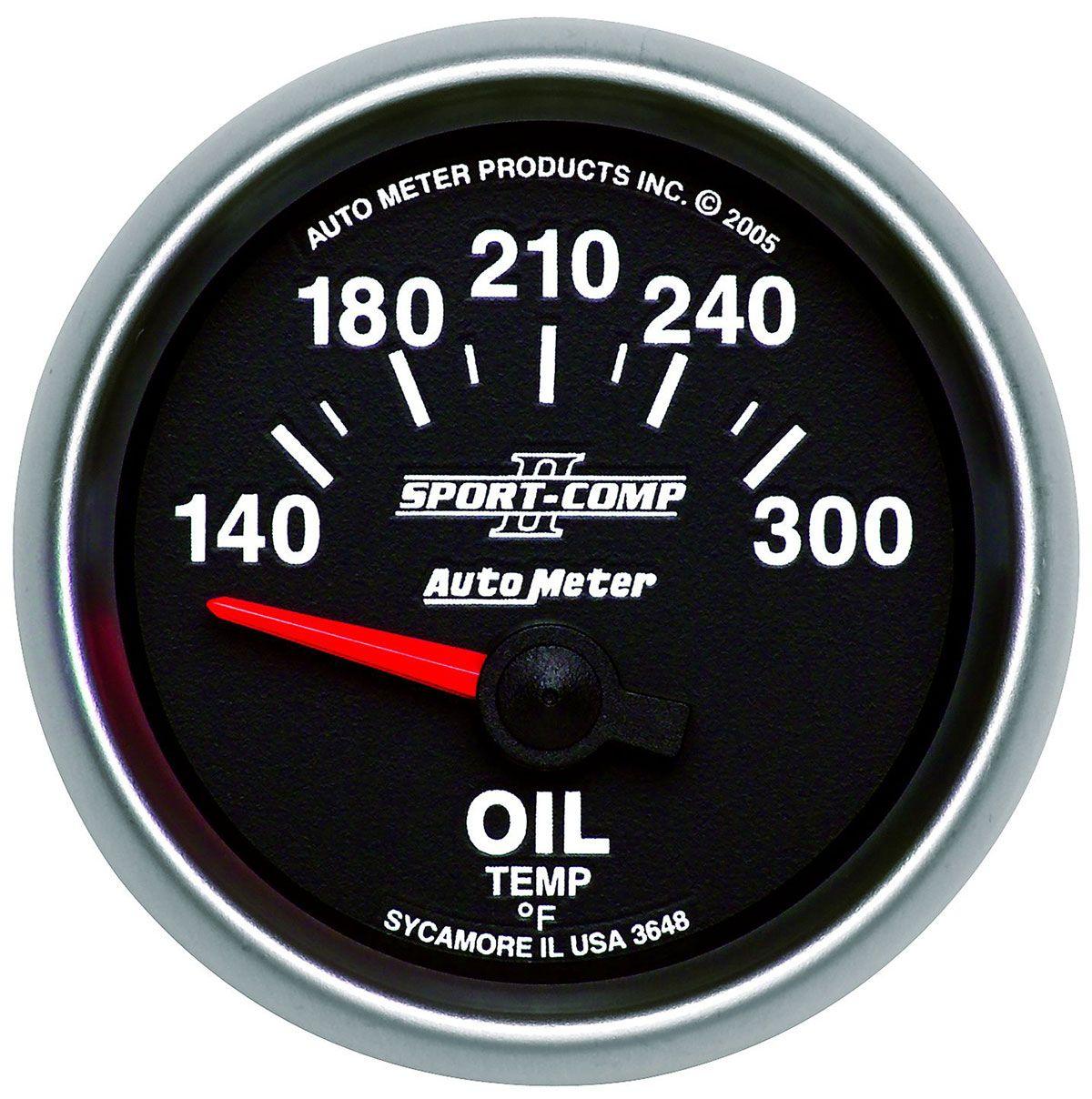 AutoMeter Sport-Comp II Oil Temperature Gauge (AU3648) AU3648