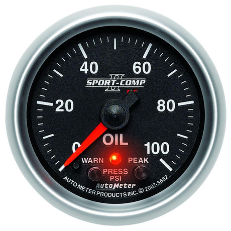 Autometer Sport-Comp II Oil Pressure Gauge (AU3652) AU3652