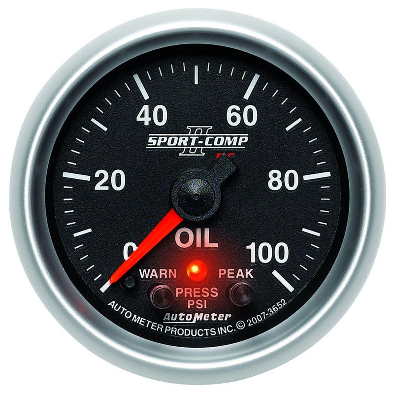 Autometer Sport-Comp II Oil Pressure Gauge (AU3652) AU3652