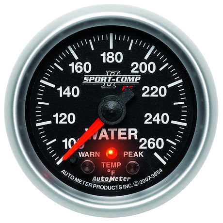 AutoMeter Sport-Comp II Water Temperature Gauge (AU3654) AU3654