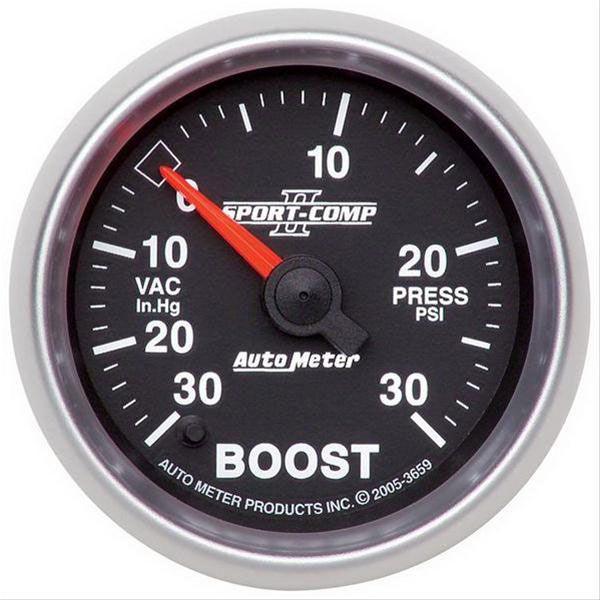 Autometer Sport-Comp II Boost/Vacuum Gauge (AU3659) AU3659