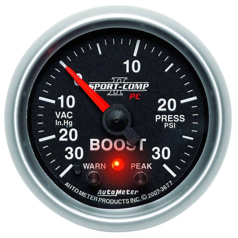 Autometer Sport-Comp II Boost/Vacuum Gauge (AU3677) AU3677