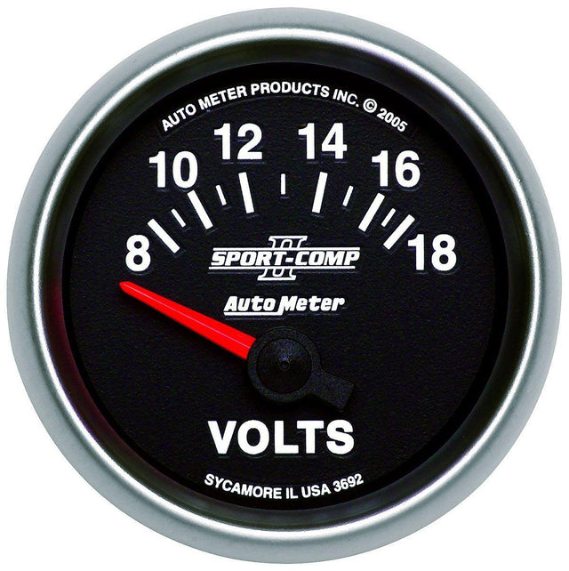 AutoMeter Sport-Comp II Voltmeter Gauge (AU3692) AU3692