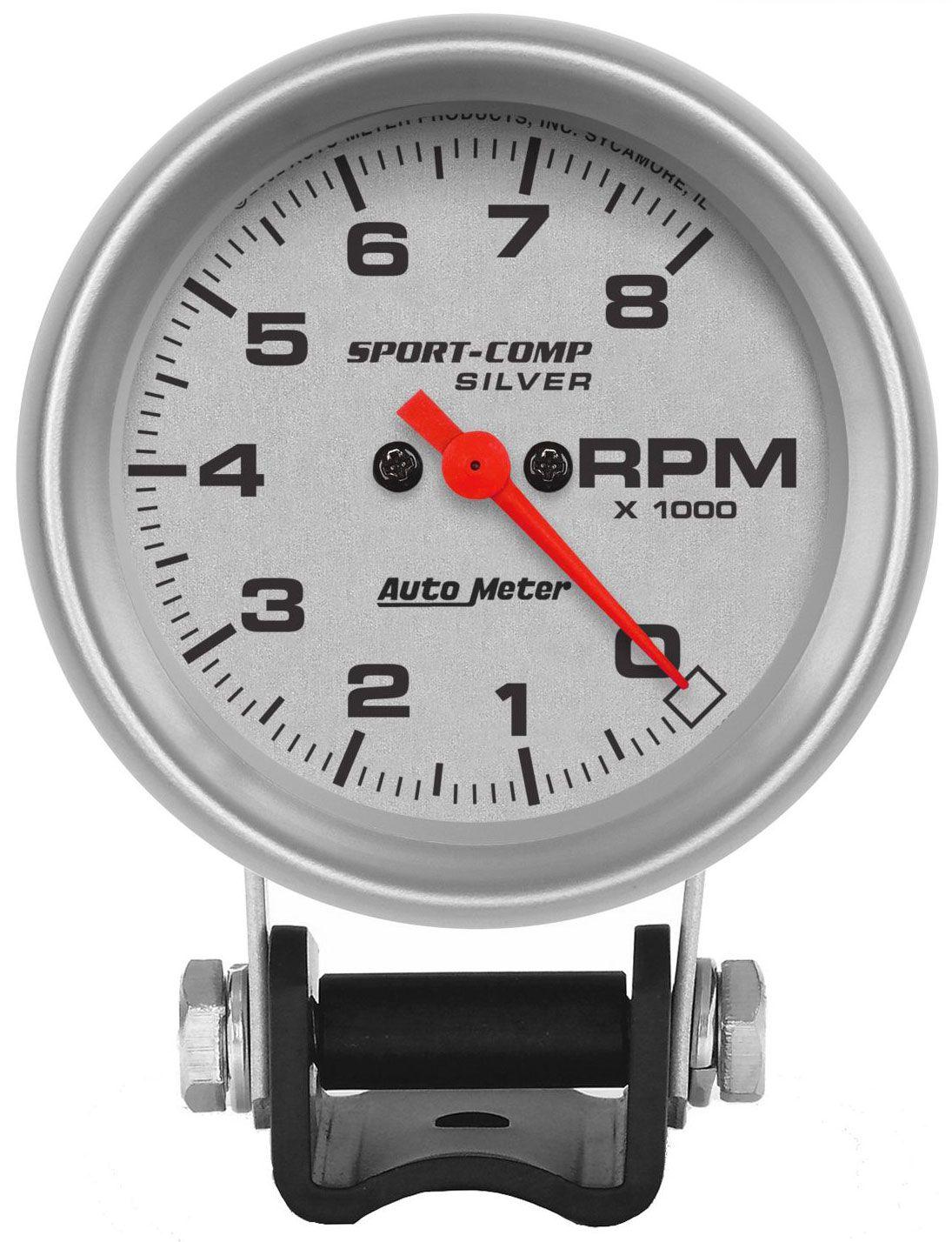 AutoMeter Sport-Comp Silver Mini-Tachometer (AU3707) AU3707