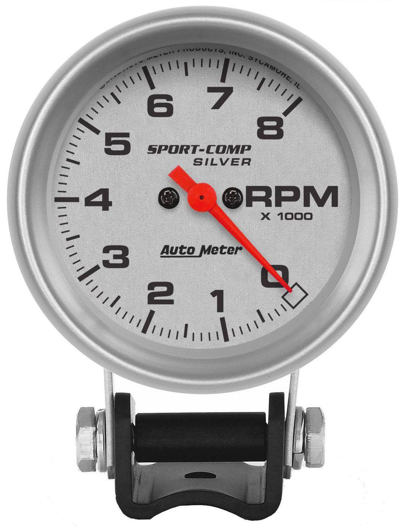 Autometer Sport-Comp Silver Mini-Tachometer (AU3707) AU3707