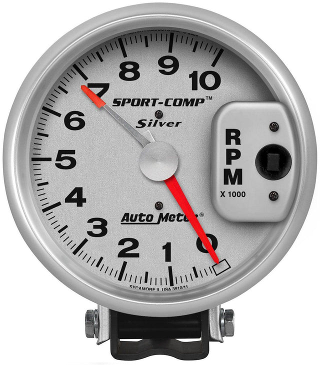 AutoMeter Sport-Comp Silver Tachometer (AU3910) AU3910