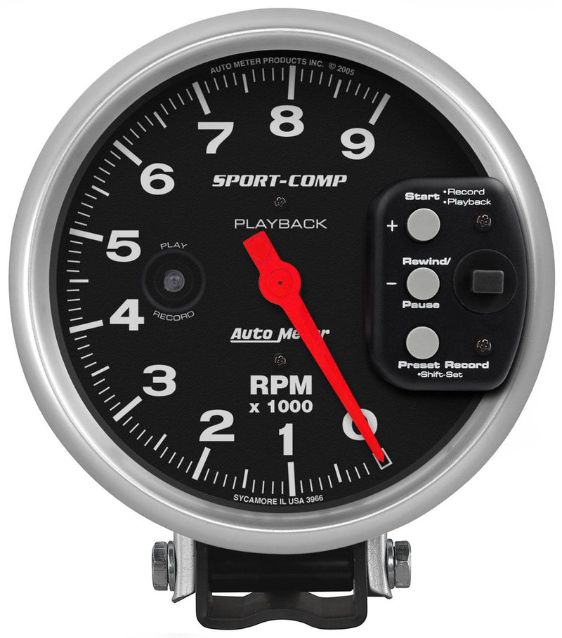 Autometer Sport-Comp Series Playback Tachometer (AU3966)