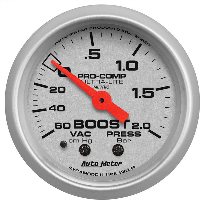 Autometer Ultra-Lite Series Boost/Vacuum Gauge (AU4303-M)