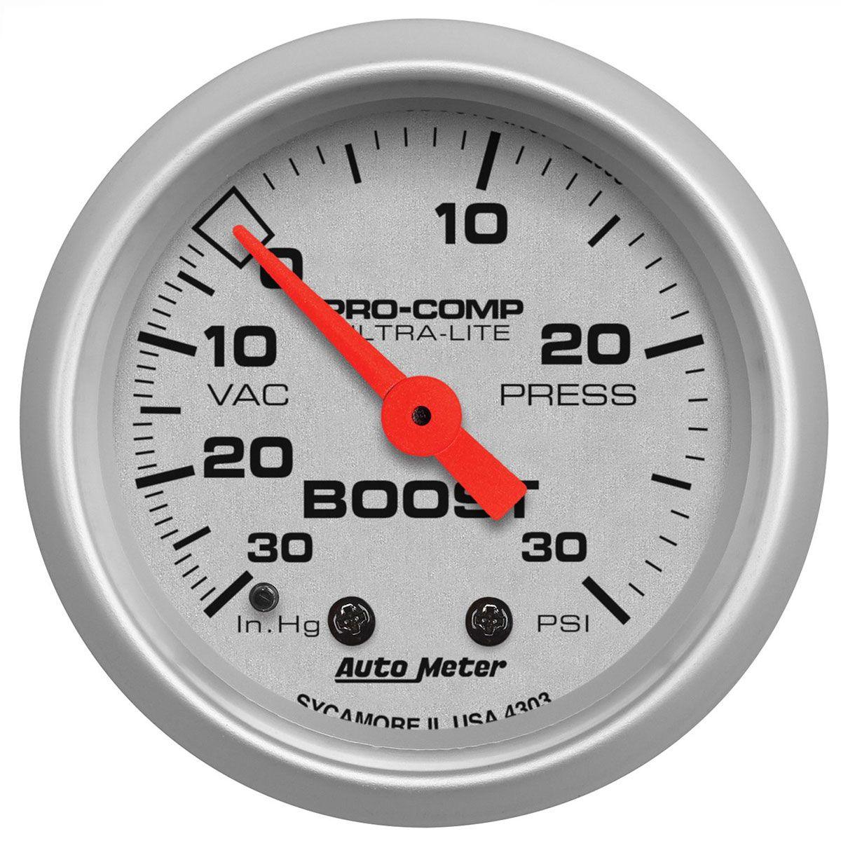 AutoMeter Ultra-Lite Series Boost/Vacuum Gauge (AU4303) AU4303